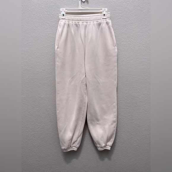 Yllw the Label Cream Sweatpants Size S Cozy Loungewear Athleisure Clean Girl - Picture 1 of 6
